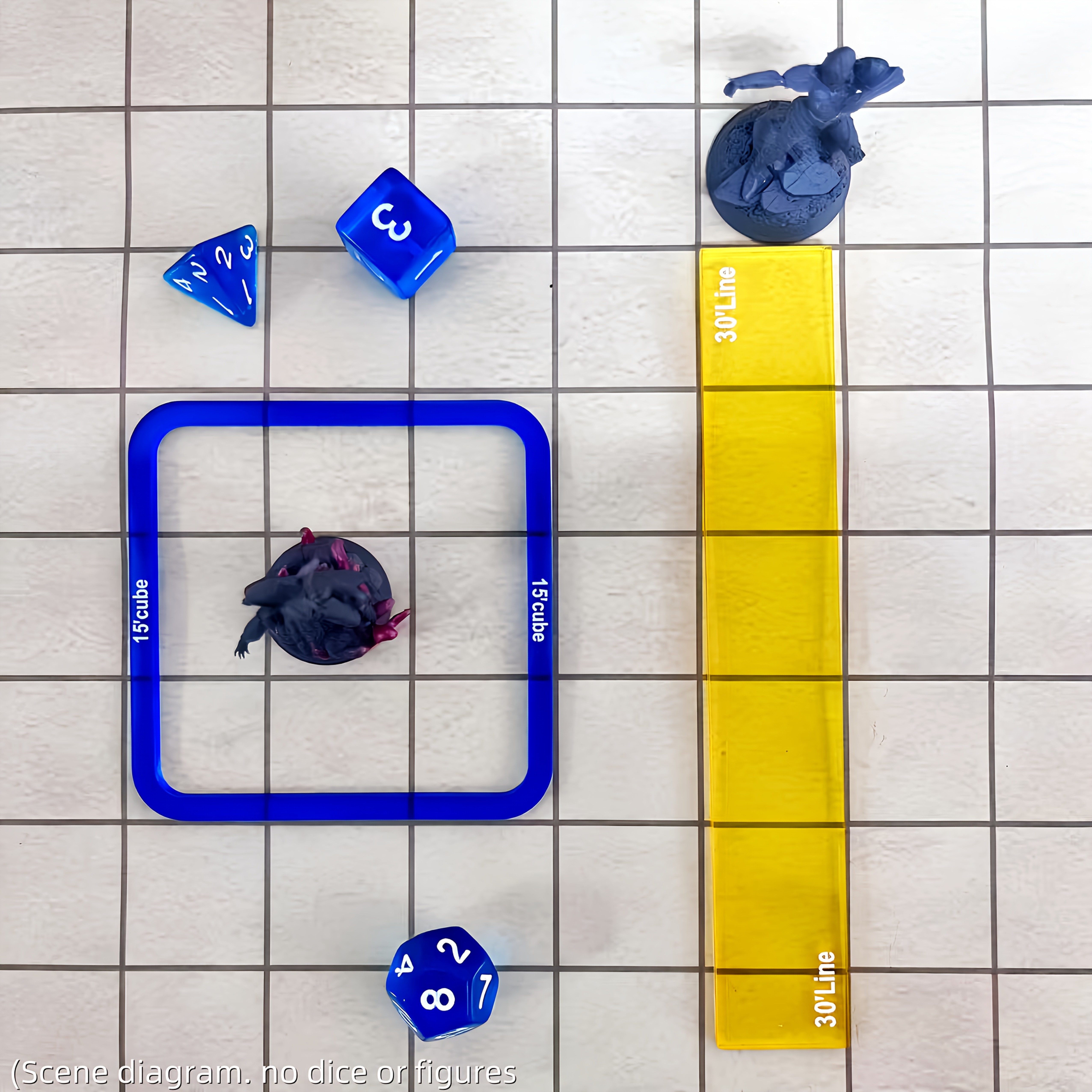 15pcs Area of Effect Spell Templates for DND